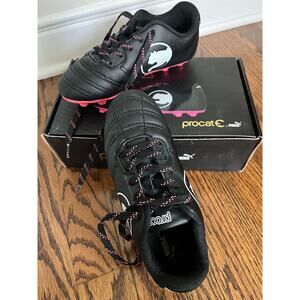 ProCat by Puma Kids' Soccer Cleat - Black/Pink  Size 12
